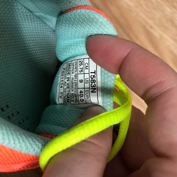 ASICS T583N Women’s Sneakers Sz 9 Orange - Picture 8 of 8